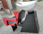 ZD-83 мийка перукарська з кріслом для мийки Фламінго металева станина