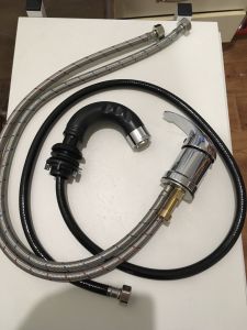 Сантехніка для перукарської мийки, змішувач і витяжний душ изогнутый